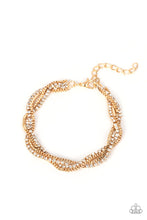 Load image into Gallery viewer, Paparazzi “Box Office Bling” Gold Adjustable Clasp Bracelet - Cindysblingboutique