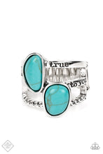 Load image into Gallery viewer, Paparazzi “True to You” Blue Stretch Ring