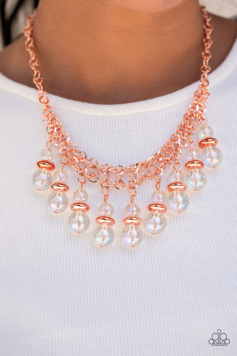 Paparazzi “Deep Space Diva” Copper Necklace Earring Set