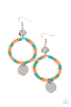 Load image into Gallery viewer, Paparazzi “Cayman Catch” Orange Dangle Earrings - Paparazzi Accessories
