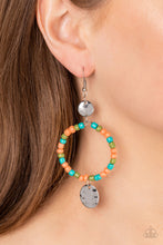Load image into Gallery viewer, Paparazzi “Cayman Catch” Orange Dangle Earrings - Paparazzi Accessories