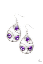Load image into Gallery viewer, Paparazzi “Send the BRIGHT Message” Purple Dangle Earrings - Paparazzi Accessories