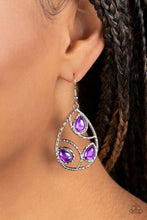 Load image into Gallery viewer, Paparazzi “Send the BRIGHT Message” Purple Dangle Earrings - Paparazzi Accessories