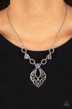 Load image into Gallery viewer, Paparazzi “Contemporary Connections” Purple Necklace Earring Set - Paparazzi Accessories