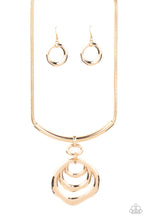 Load image into Gallery viewer, Paparazzi “Forged in Fabulous” Gold Necklace Earring Set - Paparazzi Accessories