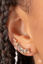 Load image into Gallery viewer, Paparazzi "Stay Magical" Gold Ear Crawlers Earrings - Paparazzi Accessories