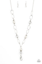 Load image into Gallery viewer, Paparazzi “Creative Couture” White Necklace Lanyard Earring Set - Paparazzi Accessories