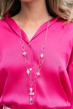 Load image into Gallery viewer, Paparazzi “Creative Couture” White Necklace Lanyard Earring Set - Paparazzi Accessories