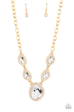 Load image into Gallery viewer, Paparazzi “The Upper Echelon” Gold Necklace Earring Set - Paparazzi Accessories