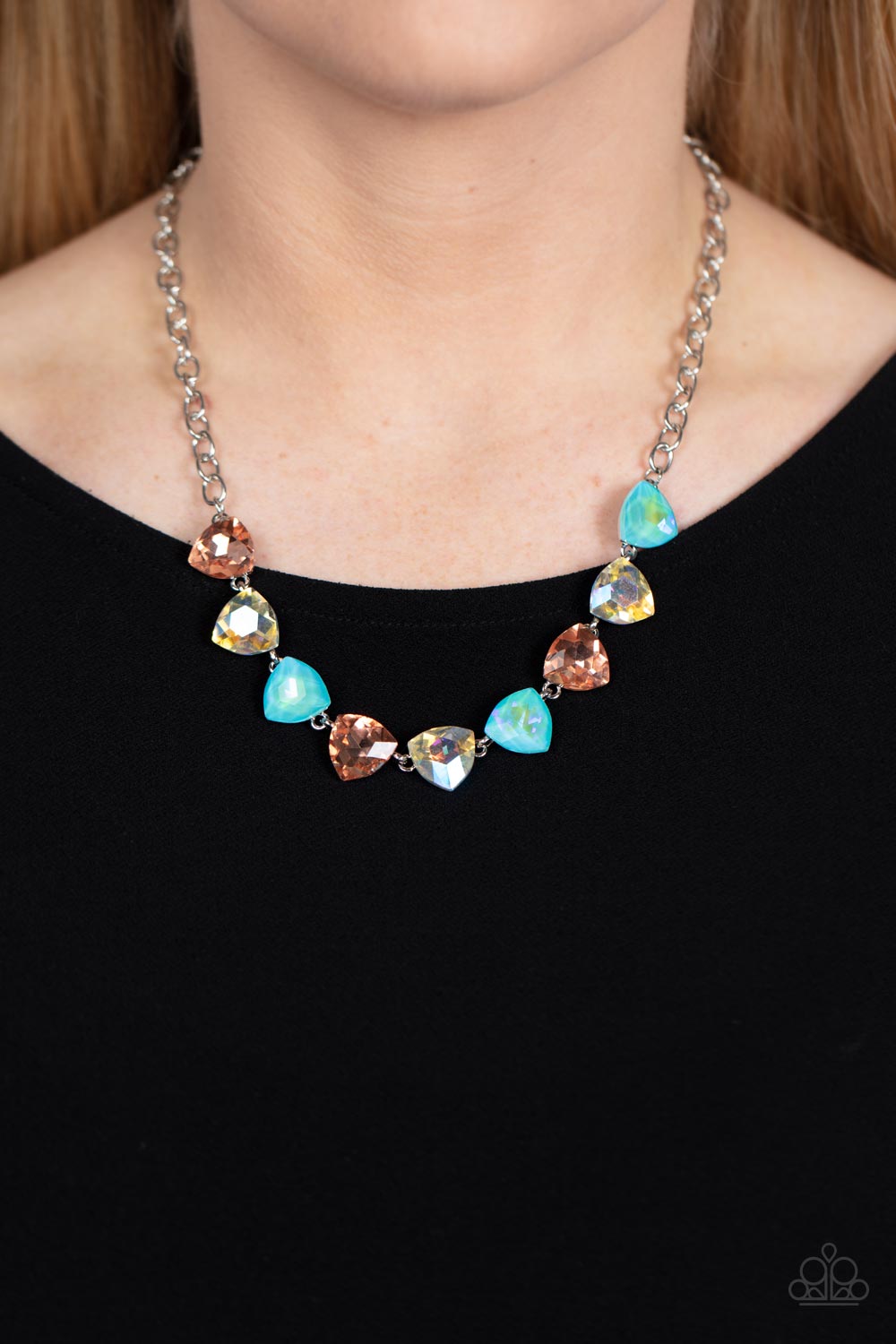 Paparazzi “Dreamy Drama Orange” Necklace  Earring Set