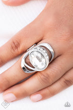 Load image into Gallery viewer, "Mountain View Meadow" White Stretch Ring - Paparazzi Accessories