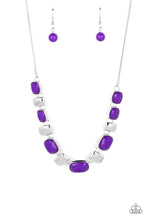 Load image into Gallery viewer, Paparazzi “Polished Parade” Purple Necklace Earring Set - Paparazzi