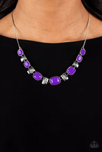 Load image into Gallery viewer, Paparazzi “Polished Parade” Purple Necklace Earring Set - Paparazzi