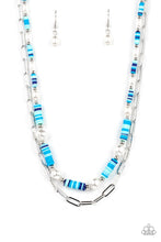 Load image into Gallery viewer, Paparazzi “Tidal Trendsetter” Blue Necklace Earring Set - Paparazzi Accessories