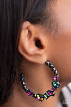Load image into Gallery viewer, “New Age Nostalgia”  Multi Oil Spill Hoop Earrings - Paparazzi