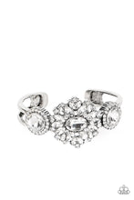 Load image into Gallery viewer, Paparazzi “Daydream Dazzle” White Cuff Bracelet - Paparazzi Accessories