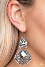 Load image into Gallery viewer, Paparazzi “Royal Remix” Silver Dangle Earrings - Paparazzi Accessories