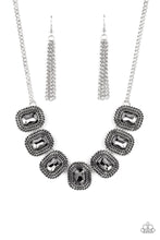 Load image into Gallery viewer, Paparazzi “Iced Iron” Silver Necklace Earring Set - Paparazzi Accessories