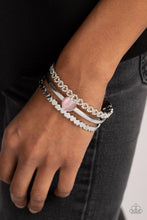 Load image into Gallery viewer, “You Win My Heart” Pink Heart Cuff Bracelet - Paparazzi Accessories
