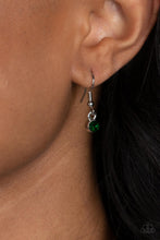 Load image into Gallery viewer, Paparazzi “Bejeweled Baroness” Green Necklace Earring Set - Paparazzi Accessories