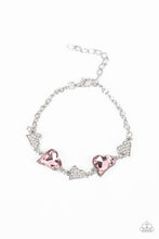 Load image into Gallery viewer, “Cluelessly Crushing” Pink Clasp Bracelet - Paparazzi Accessories