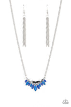 Load image into Gallery viewer, Paparazzi “Flash of Fringe” Blue Necklace Earring Set - Paparazzi Accessories