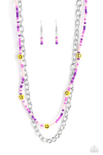Load image into Gallery viewer, Paparazzi “Happy Looks Good on You” Purple Necklace Earring Set - Cindysblingboutique
