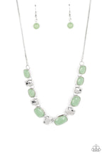 Load image into Gallery viewer, Paparazzi “Polished Parade” Green Necklace  Earring Set - Paparazzi Accessories