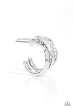 Load image into Gallery viewer, Paparazzi “Horoscopic Helixes” White Hoop Earrings - Paparazzi Accessories