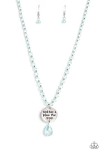 Load image into Gallery viewer, Paparazzi “Priceless Plan” Blue Necklace Earring Set - Paparazzi Accessories
