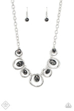 Load image into Gallery viewer, "Marble Medley" Black Necklace Earring Set - Paparazzi Accessories