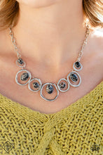 Load image into Gallery viewer, "Marble Medley" Black Necklace Earring Set - Paparazzi Accessories