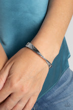 Load image into Gallery viewer, Paparazzi “Artistically Adorned” Silver Hinge Bracelet
