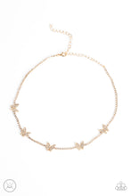 Load image into Gallery viewer, Paparazzi “Fluttering Fanatic” Gold Necklace Choker Earring Set - Paparazzi Accessories