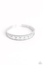 Load image into Gallery viewer, Paparazzi “Lucid Layers” White Cuff Bracelet - Cindysblingboutique