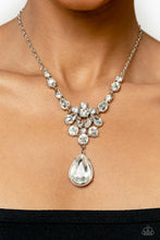 Load image into Gallery viewer, Paparazzi EMP Exclusive “TWINKLE of an Eye” White Necklace Earring Set - Paparazzi