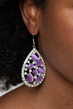 Load image into Gallery viewer, Paparazzi “Cats Eye Class” Purple Dangle Earrings - Paparazzi Accessories