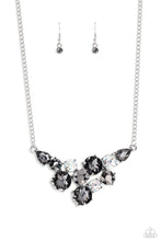 Load image into Gallery viewer, Paparazzi “Round Royalty” Silver Necklace Earring Set - Paparazzi Accessories