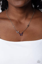Load image into Gallery viewer, Paparazzi “Cant BUTTERFLY Me Love” Purple Butterfly Necklace Earring Set - Paparazzi Accessories