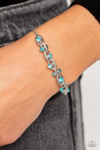Load image into Gallery viewer, “Intertwined Illusion” Blue Adjustable Slider Bracelet - Paparazzi Accessories