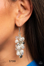 Load image into Gallery viewer, Paparazzi “Pursuing Perfection” White Dangle Earrings - Paparazzi Accessories