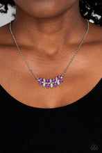Load image into Gallery viewer, Paparazzi “Lustrous Laurels” Purple Necklace Earring Set - Paparazzi Accessories