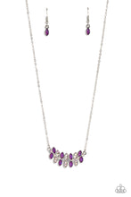 Load image into Gallery viewer, Paparazzi “Lustrous Laurels” Purple Necklace Earring Set - Paparazzi Accessories