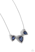 Load image into Gallery viewer, Paparazzi “Majestic Met Ball” Blue Necklace Earring Set