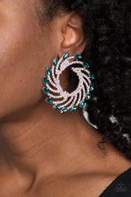 Load image into Gallery viewer, “Firework Fanfare” Blue Post Earrings - Paparazzi Accessories