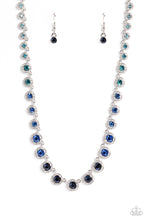 Load image into Gallery viewer, “Kaleidoscope Charm” Blue Necklace Earring Set - Paparazzi Accessories