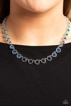 Load image into Gallery viewer, “Kaleidoscope Charm” Blue Necklace Earring Set - Paparazzi Accessories