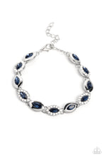 Load image into Gallery viewer, Paparazzi “Some Serious Sparkle” Blue Adjustable Clasp Bracelet
