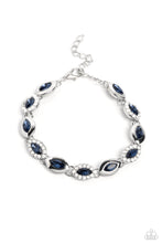 Load image into Gallery viewer, “Some Serious Sparkle” Blue Adjustable Clasp Bracelet - Paparazzi Accessories