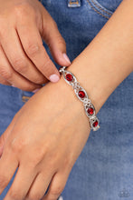 Load image into Gallery viewer, Paparazzi “Infinite Impression” Red Stretch Bracelet - Paparazzi Accessories